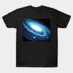 Deep blue Spiral Galaxy T-Shirt